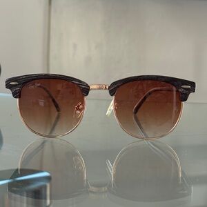 Ray-Ban Black Wood Style and Rose Gold Sunglasses Works and Wears Perfect Flawed